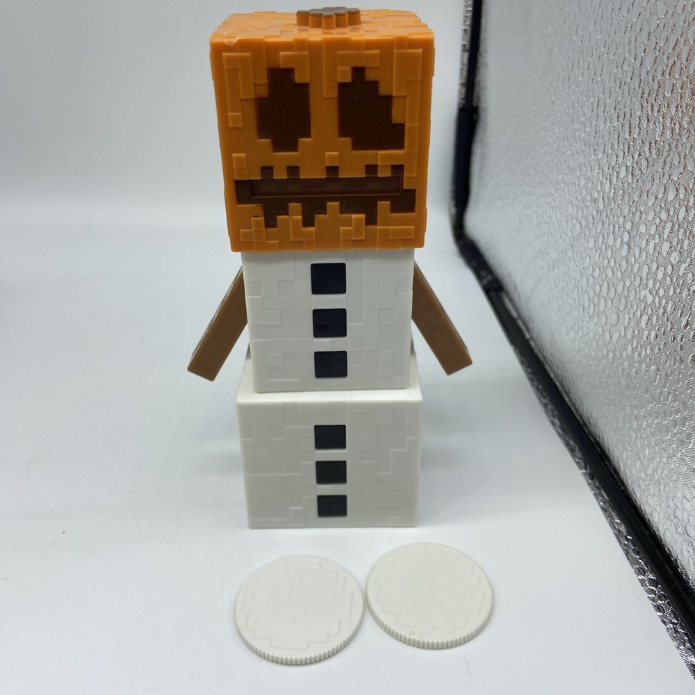 Minecraft Snow Golem Large Action Figure Mattel 2015 DNH19 Jack O'Lantern Works - Picture 1 of 6